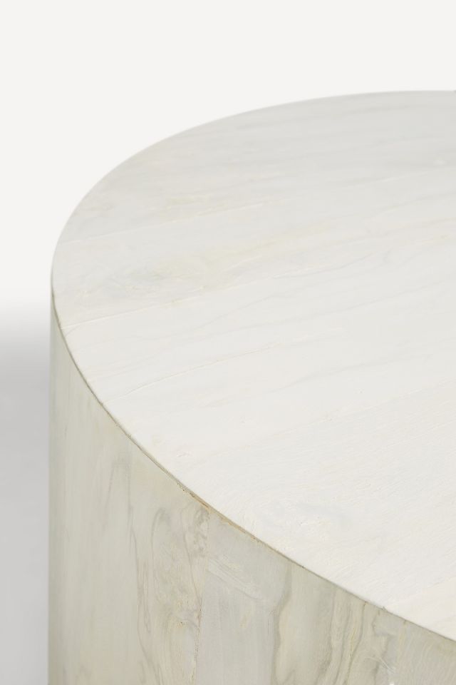 Anthropologie swirled drum on sale coffee table