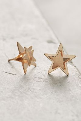 Double Star Post Earrings