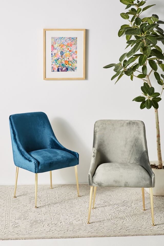 Anthropologie velvet store elowen chair