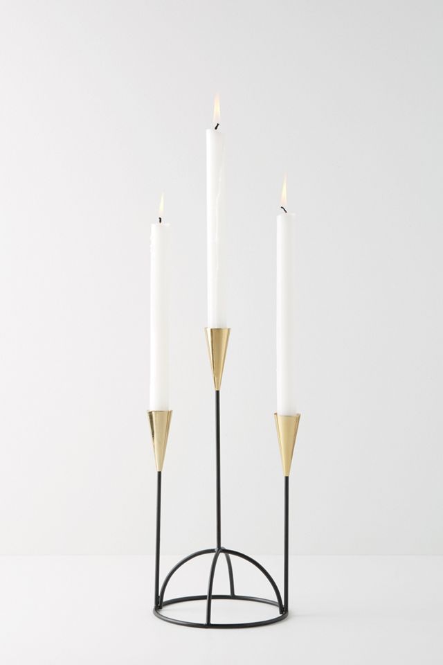 Glinted Cone Candelabra #1