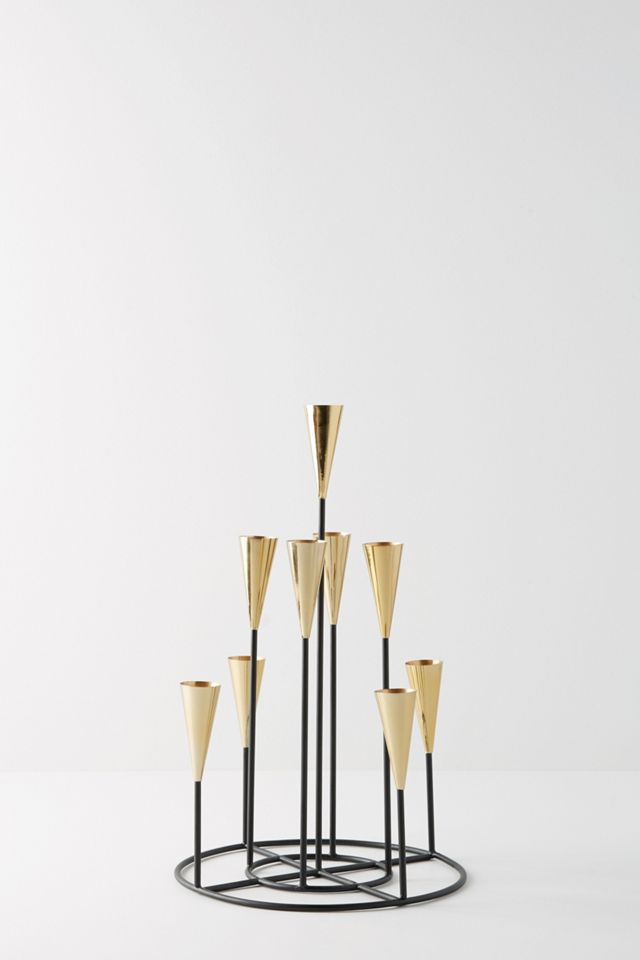 Glinted Cone Candelabra #3