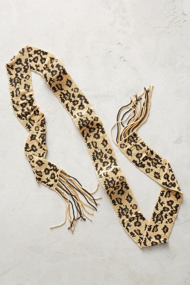 Beaded Animal Print Belt Anthropologie