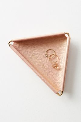 Leather Triangle Trinket Dish