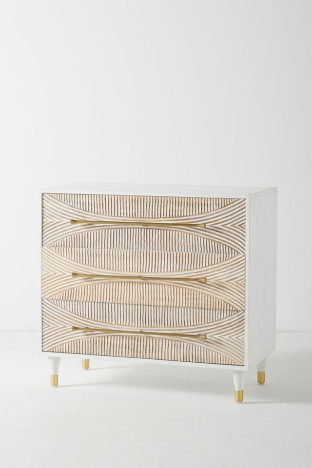 Carved Thalia Three-Drawer Dresser
