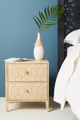 Textured Trellis Nightstand