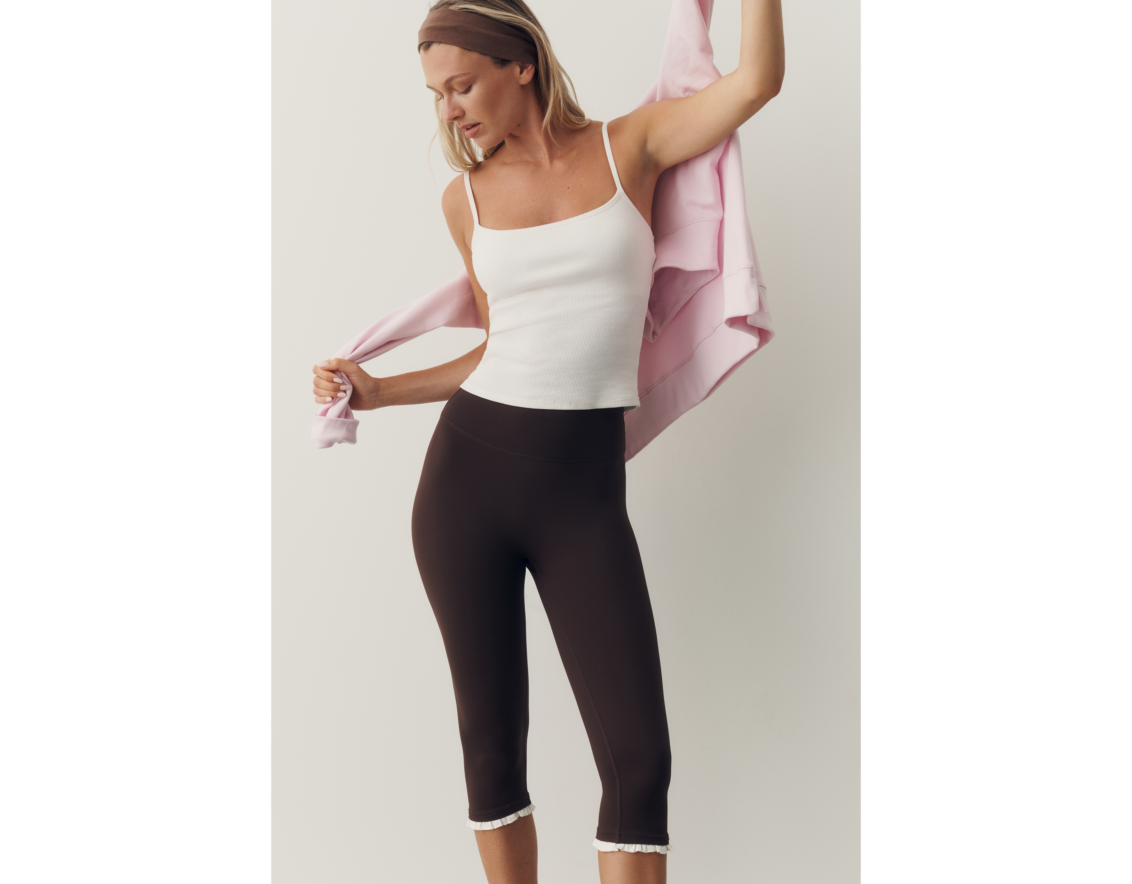 Astoria Activewear Ruffled Capri Leggings