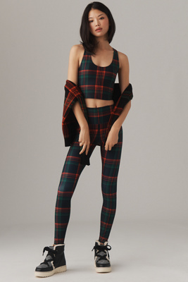 Beach Riot Piper Patterned High-rise Leggings In Blue