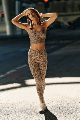 Varley Freesoft High-rise Leggings In Animal Print