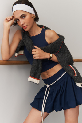 Daily Practice By Anthropologie Daily Practice Bubble Mini Skirt In Blue