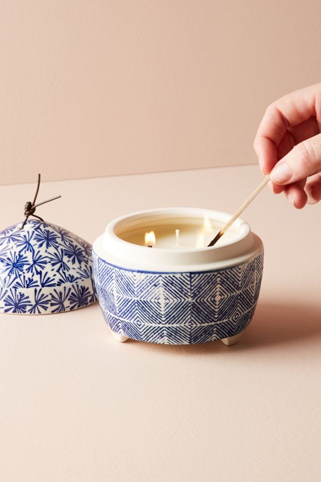 Block-Printed Candle #2