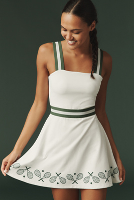 Beach Riot Miriam Active Skirted Romper In White