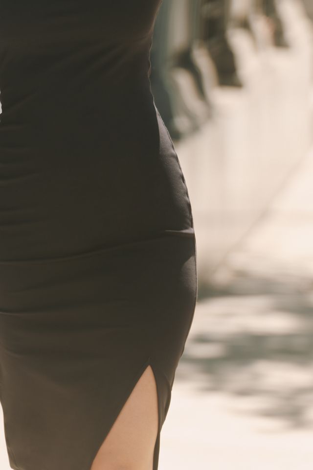 Daily Practice Long-Sleeve Square-Neck Midi Dress #2