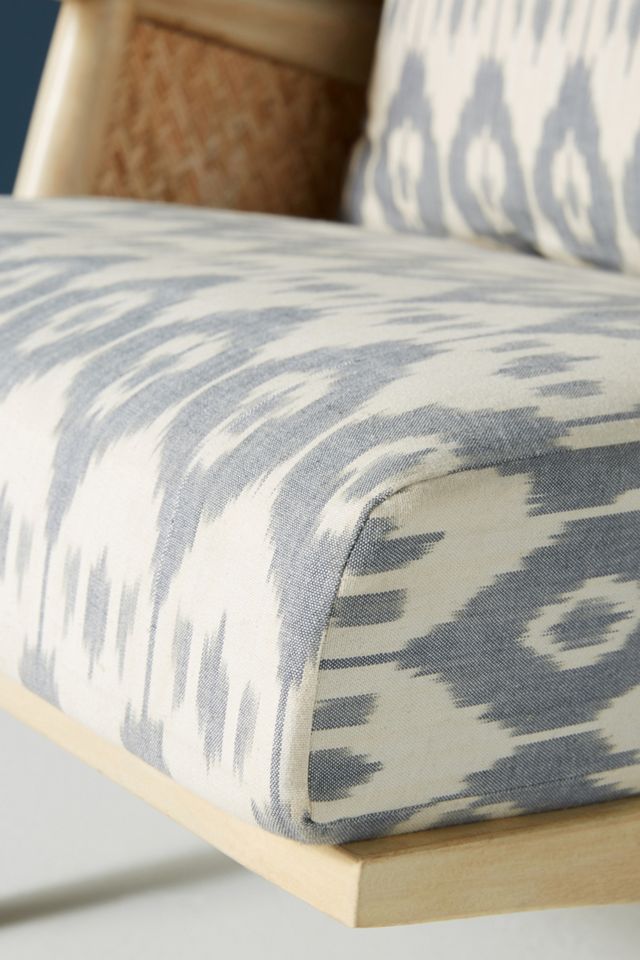 Washed Ikat Cane Chair #6