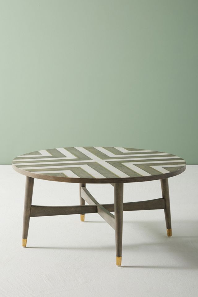 Chevron Inlay Coffee Table #1