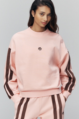 Araminta James High-neck Logo Sweater In Pink
