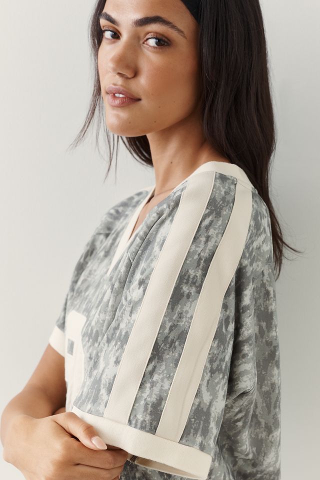 Araminta James 99 Camo 100% Cotton V-Neck Tee #1