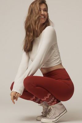 L*space Marseille Long-sleeve Crop Top In White