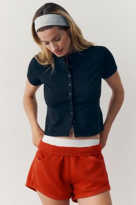 LSPACE Delilah Short-Sleeve Cardigan Sweater