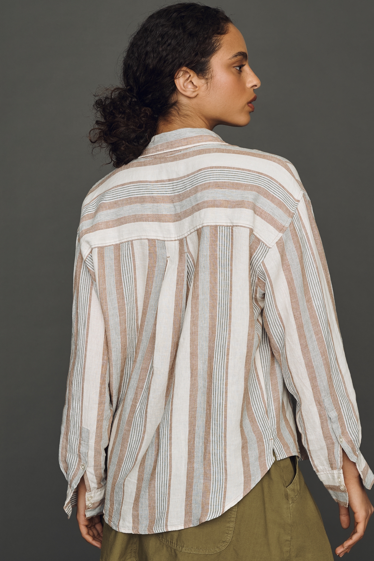 Z Supply Perfect Striped Long-Sleeve Buttondown Shirt