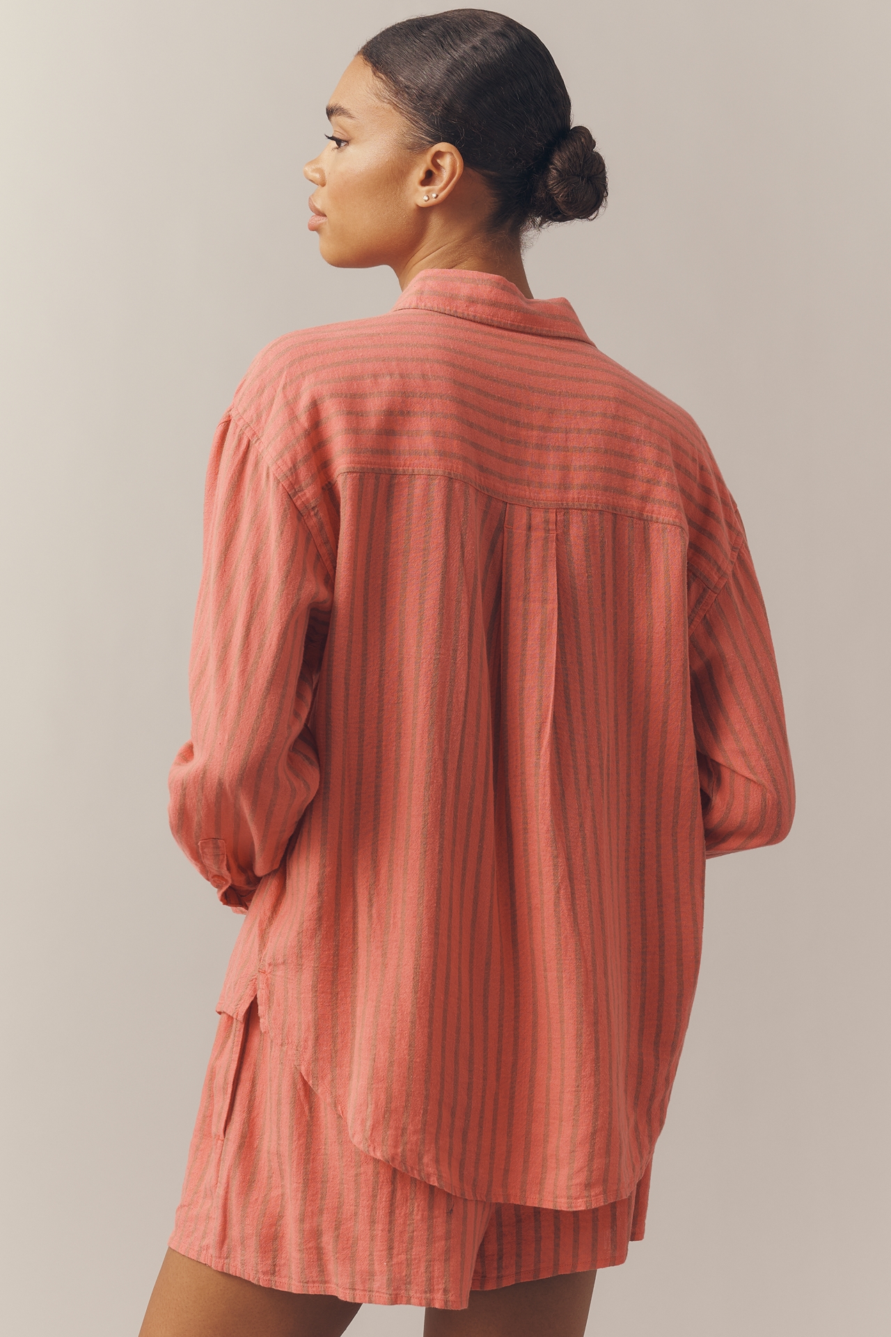 Z Supply Perfect Striped Long-Sleeve Buttondown Shirt
