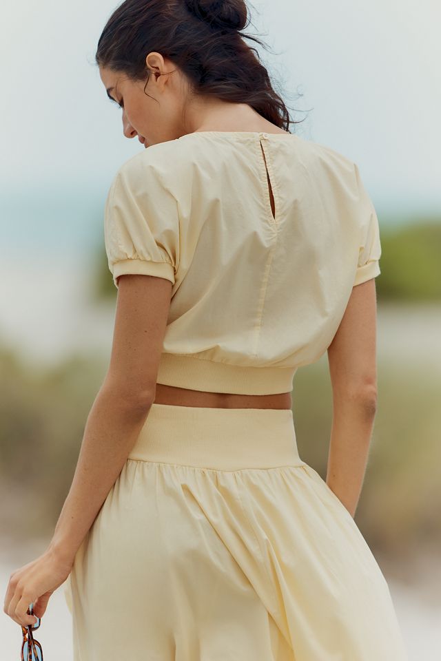 Stateside Pixie Cotton Poplin Crop Top #1