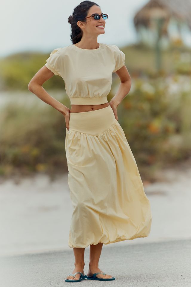 Stateside Pixie Cotton Poplin Crop Top #2