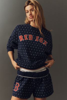 Mitchell & Ness MLB Long-Sleeve Crew-Neck Pullover
