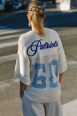 Mitchell & Ness Nfl Knit Jersey Top In Blue