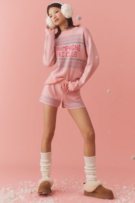 Beach Riot Callie Champagne Crewneck Sweater