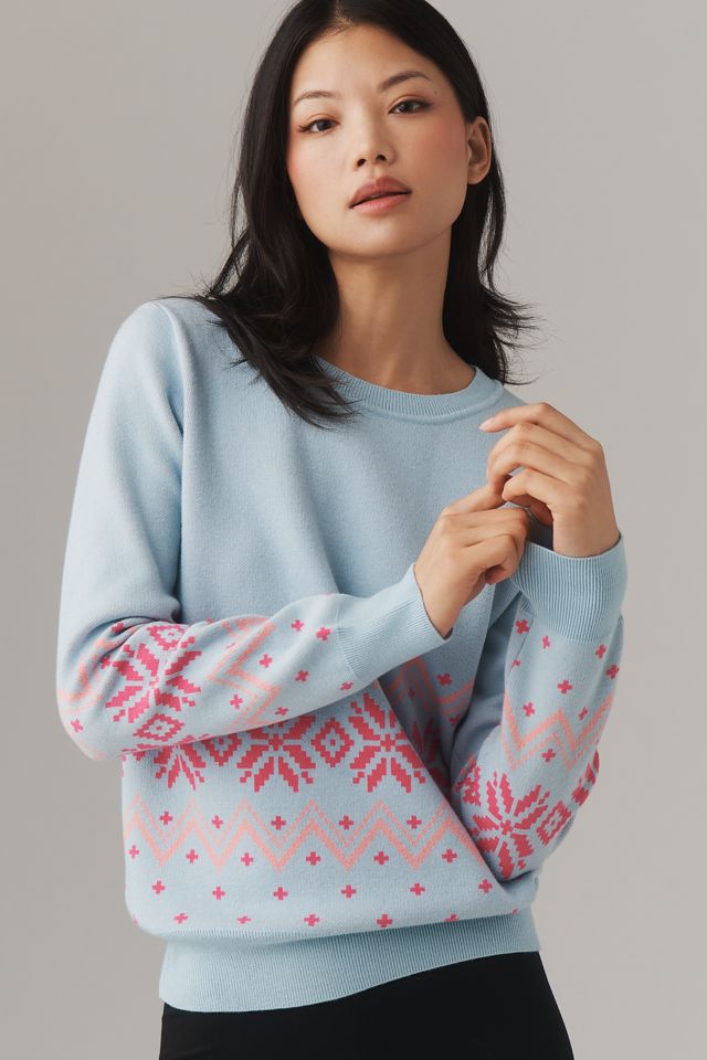 Beach Riot Jolene Snowflake Crewneck Sweater #3