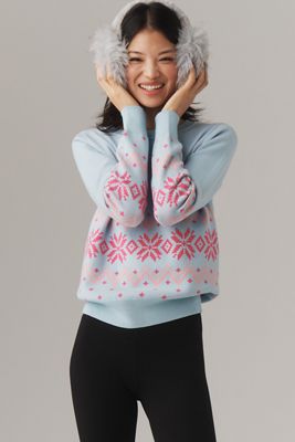Beach Riot Jolene Snowflake Crewneck Sweater