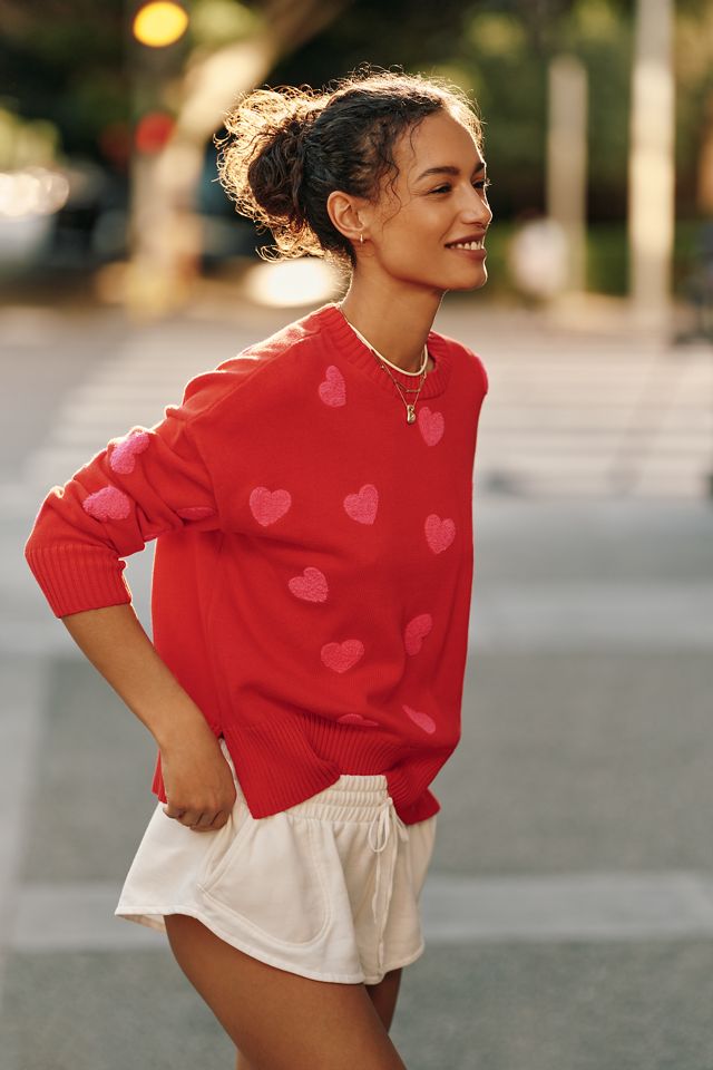 Beach Riot Callie Tree Oversized Crew-Neck Sweater | Anthropologie