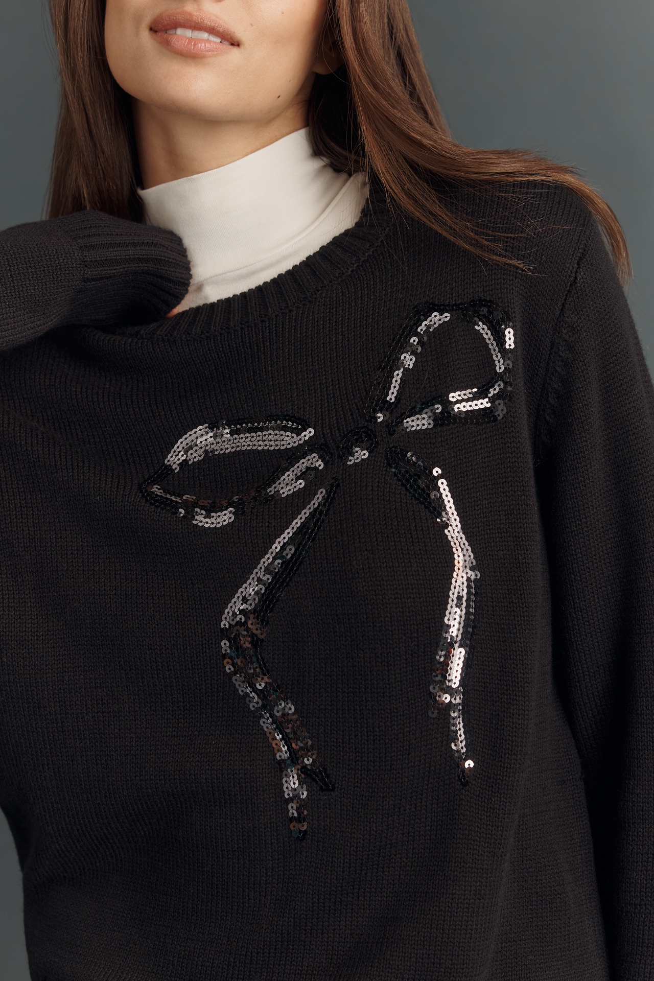 Beach Riot Jolene Bow Crew-Neck Sweater