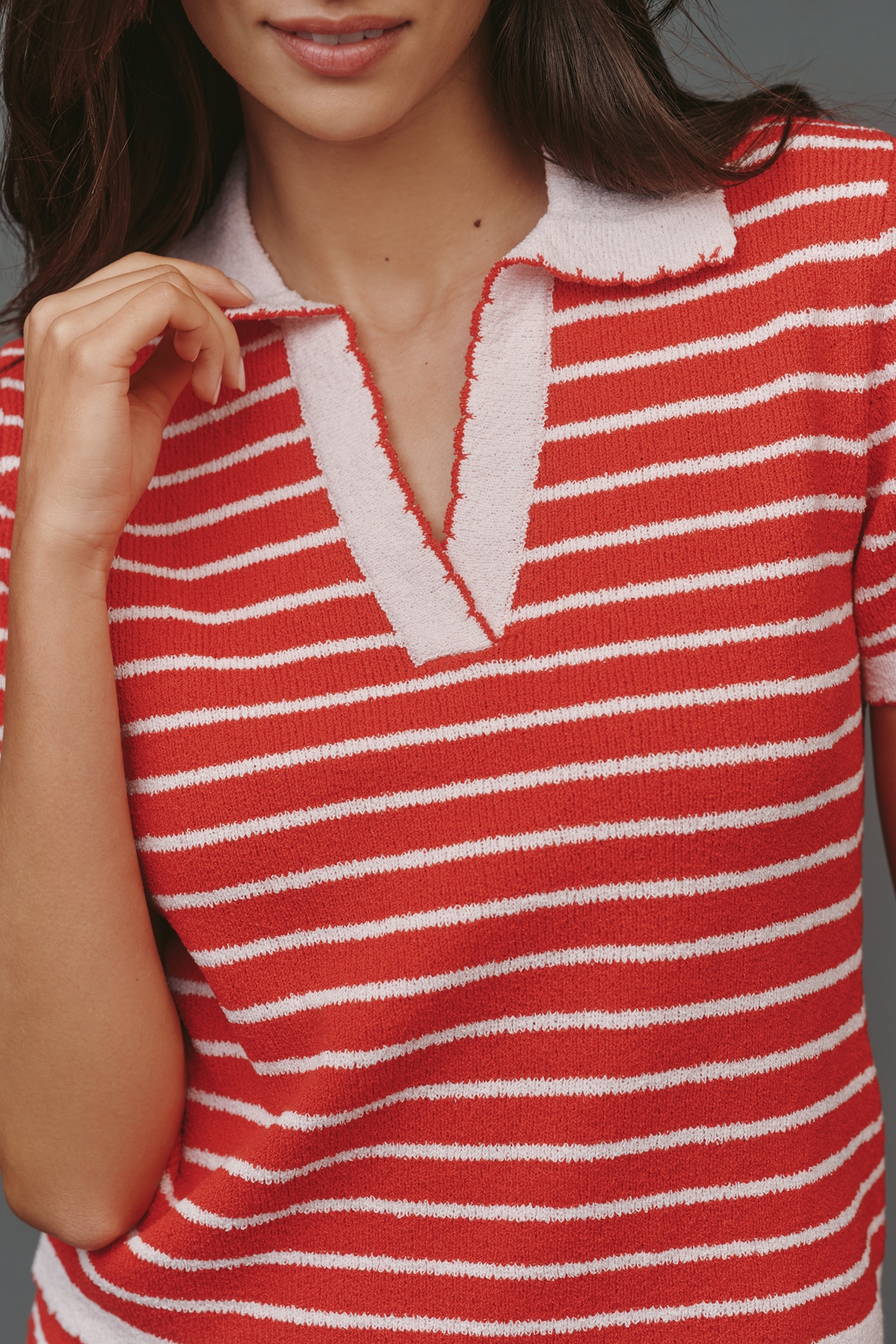 English Factory Short-Sleeve Striped Top