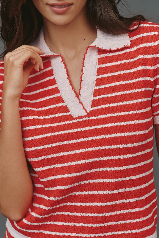 English Factory Short-Sleeve Striped Top #2