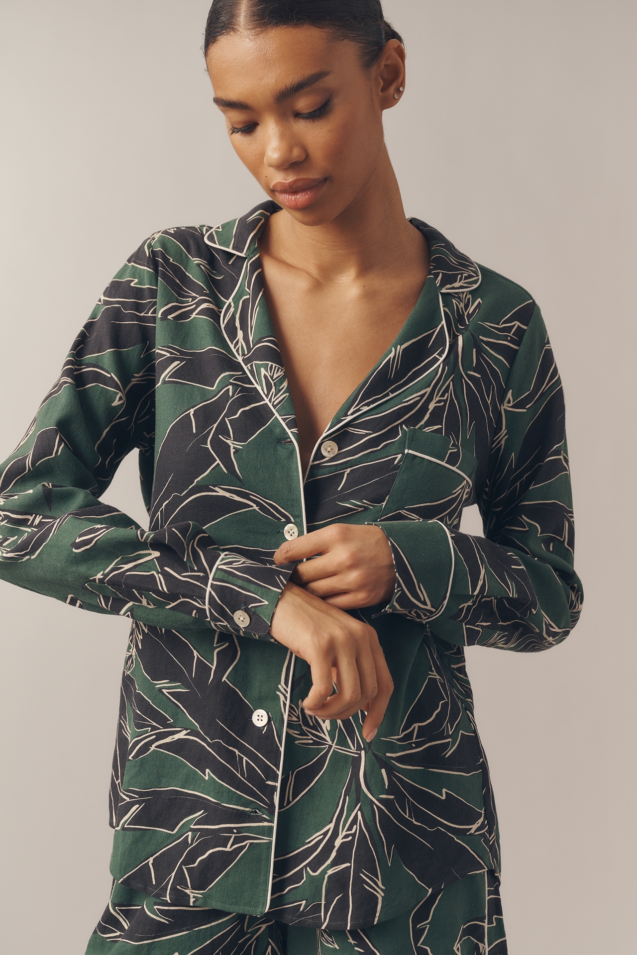 The Upside Tamara Rio Short-Sleeve Buttondown Top