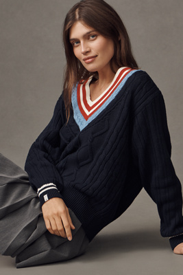 The Upside X Anthropologie Josette V-neck Sweater In Multi