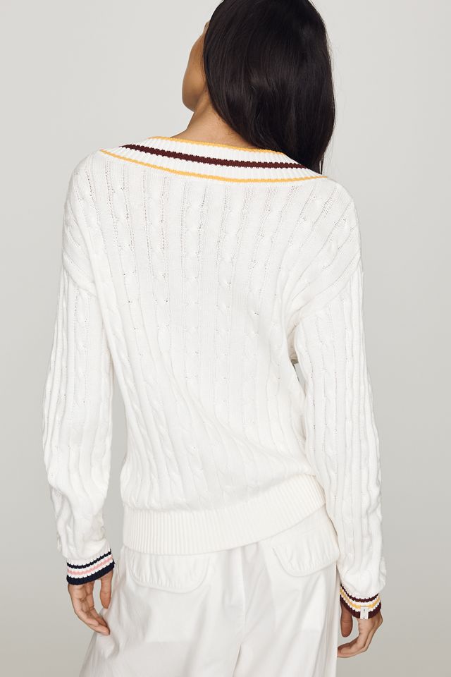 The Upside Josette Cable-Knit V-Neck Sweater #2