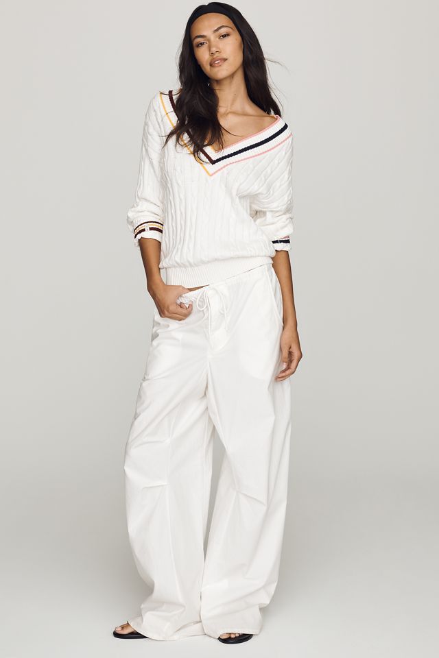 The Upside Josette Cable-Knit V-Neck Sweater #3