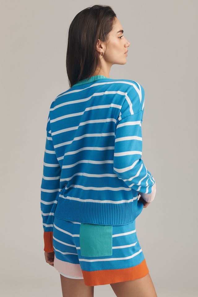 Sundry Oui Oui Colorblock Long-Sleeve Pullover | Anthropologie