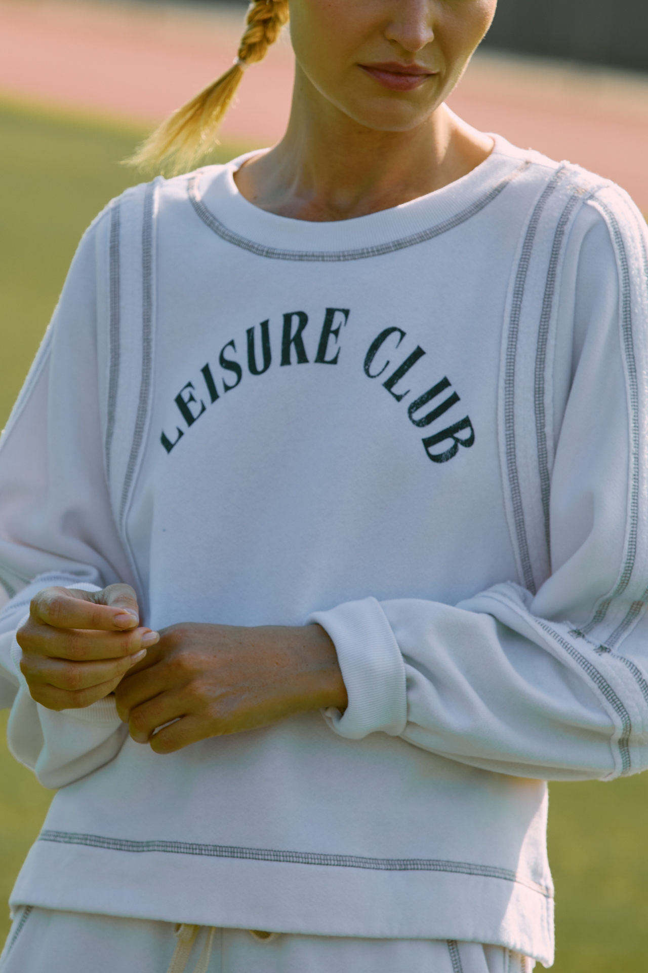 Sundry Leisure Club Raw Seamed Sweatshirt