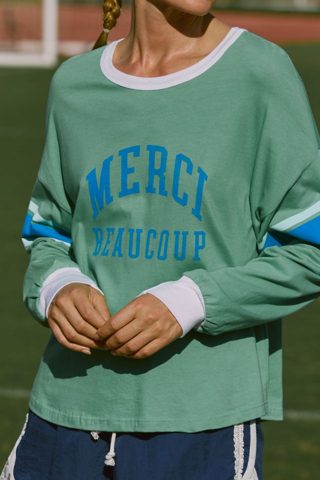 Sundry Long-Sleeve Graphic Boyfriend Top #2