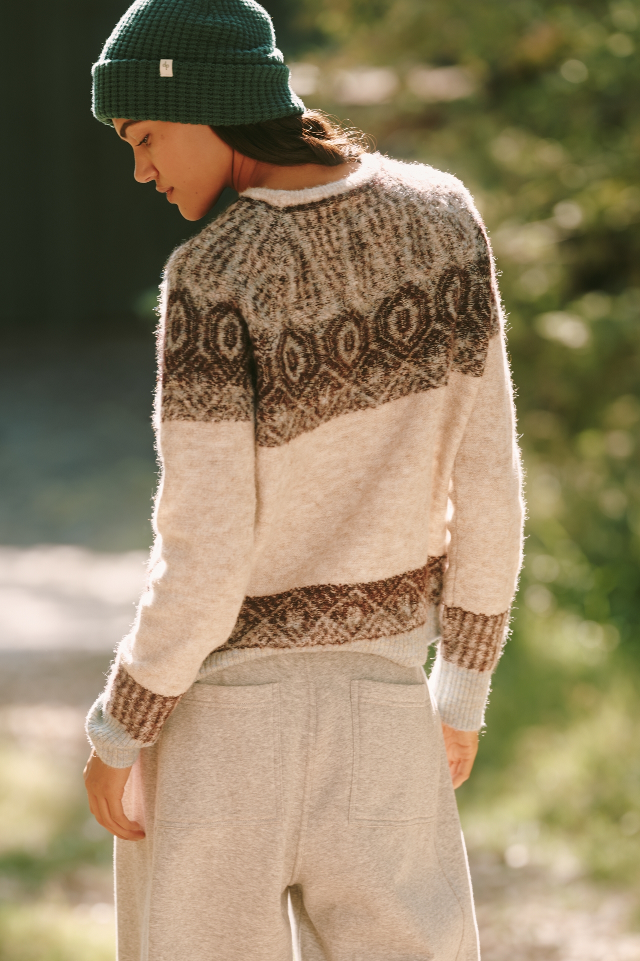 Sundry Reverse Jacquard Sweater