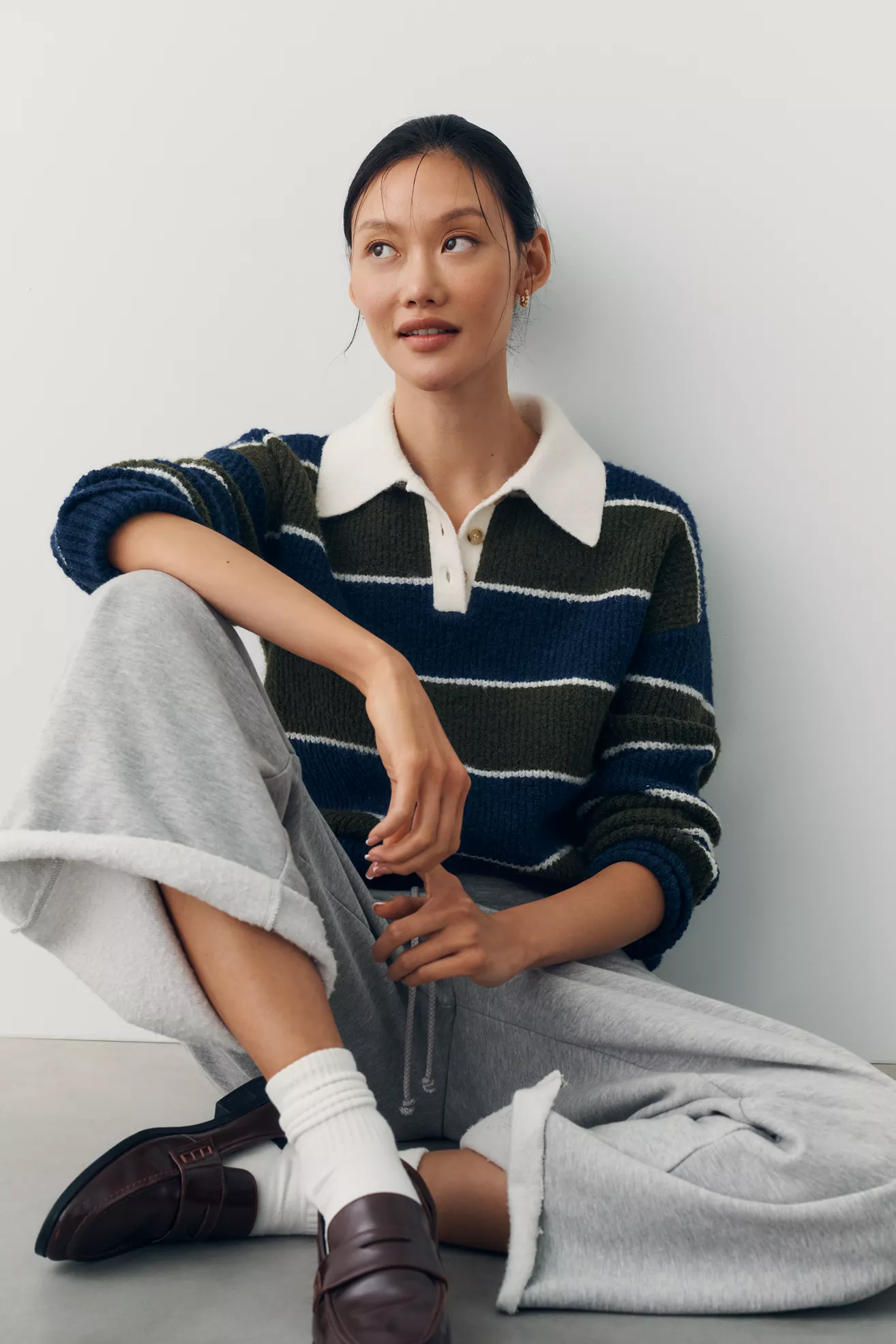 Sundry Long-Sleeve Rugby Pullover