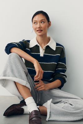 Sundry Long-Sleeve Rugby Pullover