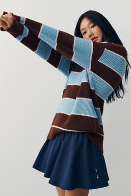 Sundry Long-sleeve Rugby Pullover In Blue