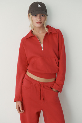Sundry 100% Cotton Half Zip Sweatshirt by Anthropologie