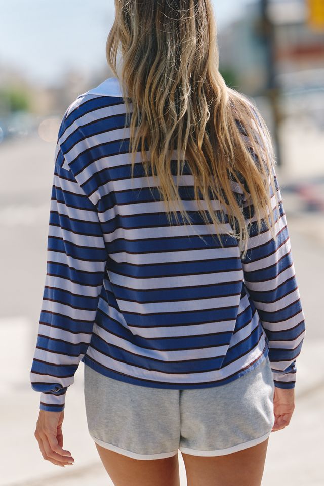Sundry Collared Long Sleeve Polo Top #2