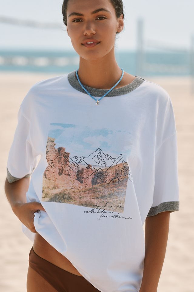 Spiritual Gangster Graphic Boyfriend Ringer Tee #1