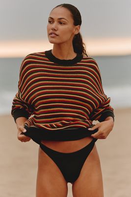 アンソロポロジー By Anthropologie Mixed-Print Crew-Neck Top | Anthropologie